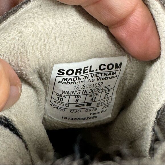 Sorel Explorer Joan Waterproof Winter Snow Boots Lace Up Suede 10 NL3039-052 - Picture 9 of 10